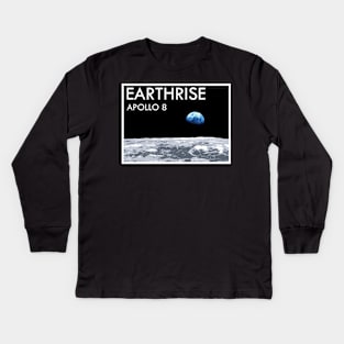 Earthrise Apollo 8 Vintage Ad Kids Long Sleeve T-Shirt